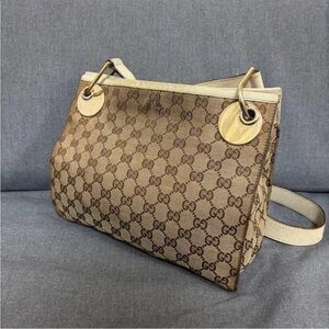 Gucci Brown Monogram Tote Bag